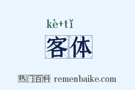 客体是什么意思的图片